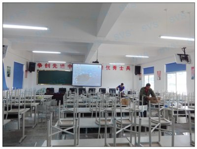 重庆市某部队训练基地此次迅控为重庆市某部队训练基地服务，打造一个多媒体教室，教室内使用全套多媒体产品，